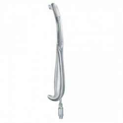 Bauer Sigmoid Notch Retractor Fiber Optic Left Hook / Oral Retractor